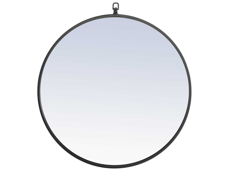 Eternity Round Wall Mirror in Black