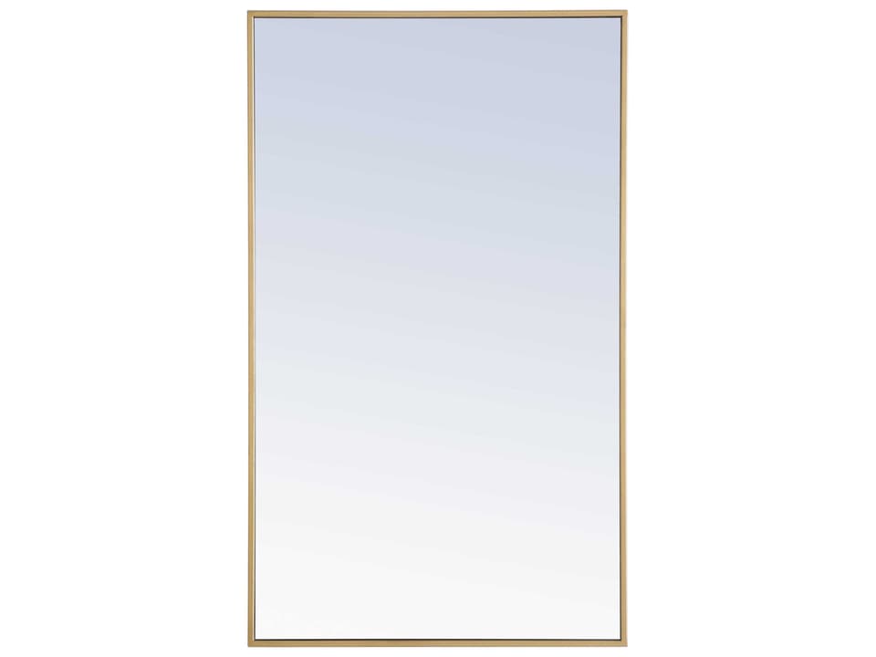 Eternity Rectangle Wall Mirror in Brass Finish
