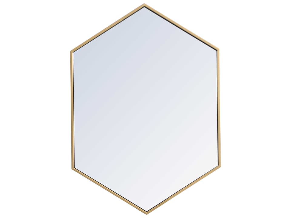 Eternity Hexagon Wall Mirror in Silver with Beveled Glass