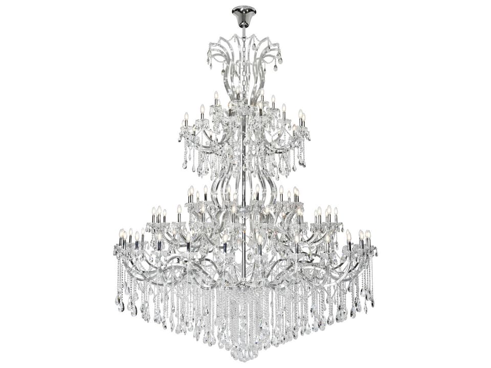 Maria Theresa 84-Light Chrome Tiered Chandelier with Clear Royal Cut Crystal