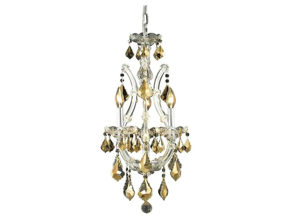 Maria Theresa 4-Light Chrome Gold Crystal Chandelier