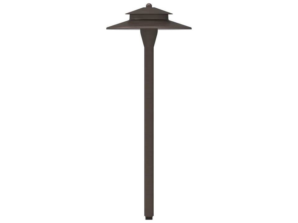 Chanterelle 24-Inch 1-Light Outdoor Cast Brass Path Light in Antique Brass