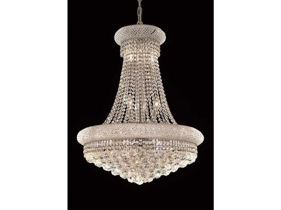 14-Light Primo Chandelier Royal Cut Crystal Chrome Finish