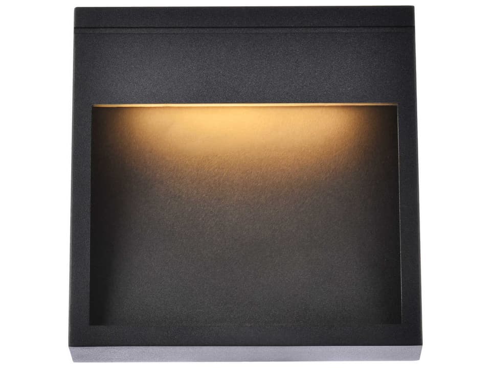 Raine 7-Inch Square LED Outdoor Wall Sconce in Black