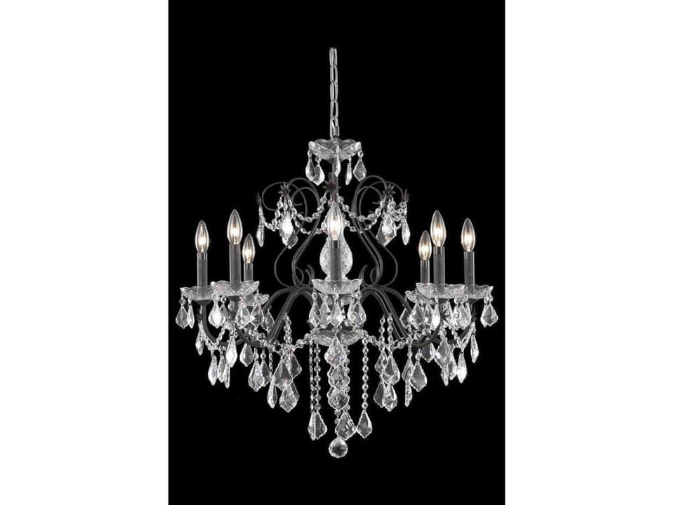 St Francis 8-Light Crystal Chandelier in Dark Bronze