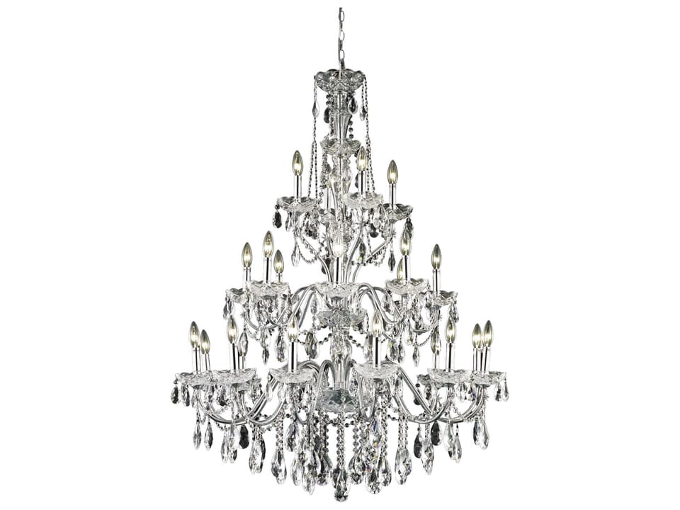 24-Light St Francis Gold Crystal Chandelier