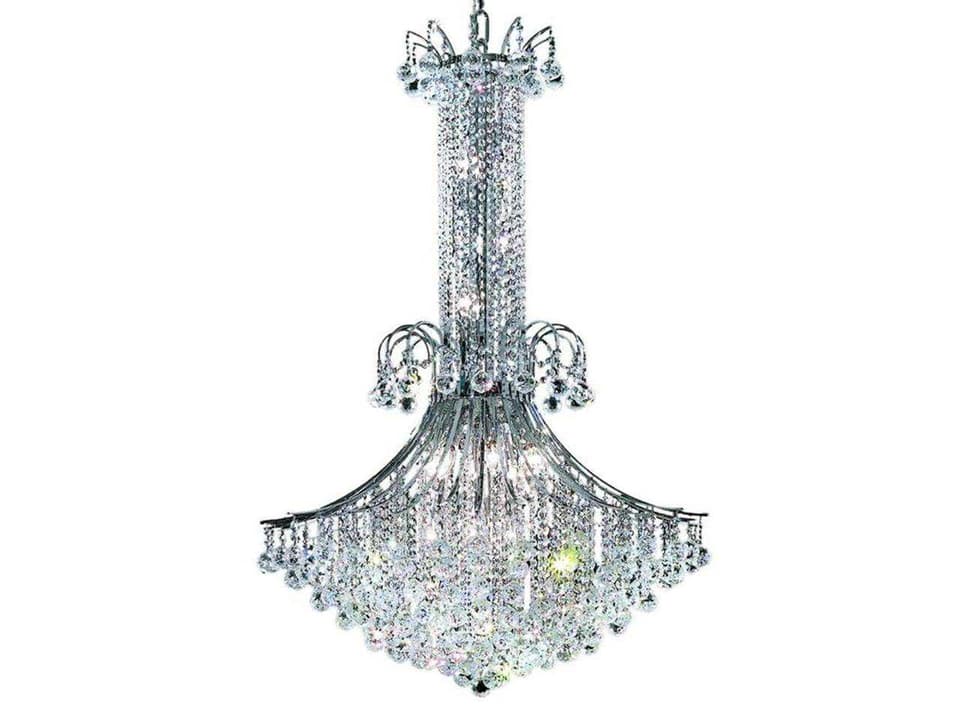 Toureg 16-Light Crystal Chandelier in Chrome with Royal Cut Clear Crystals