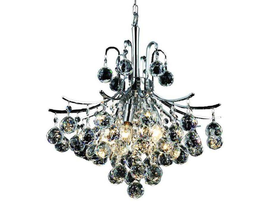 6-Light Toureg Chandelier in Chrome with Royal Cut Crystal