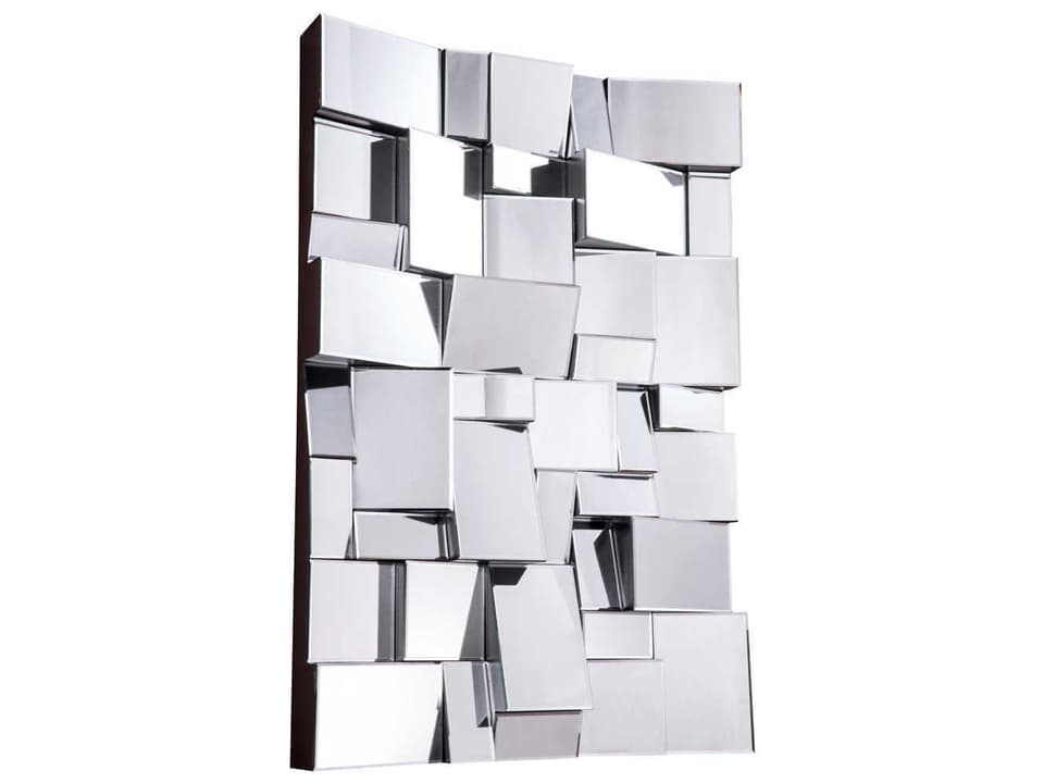 Modern Collection Clear Glass Wall Mirror