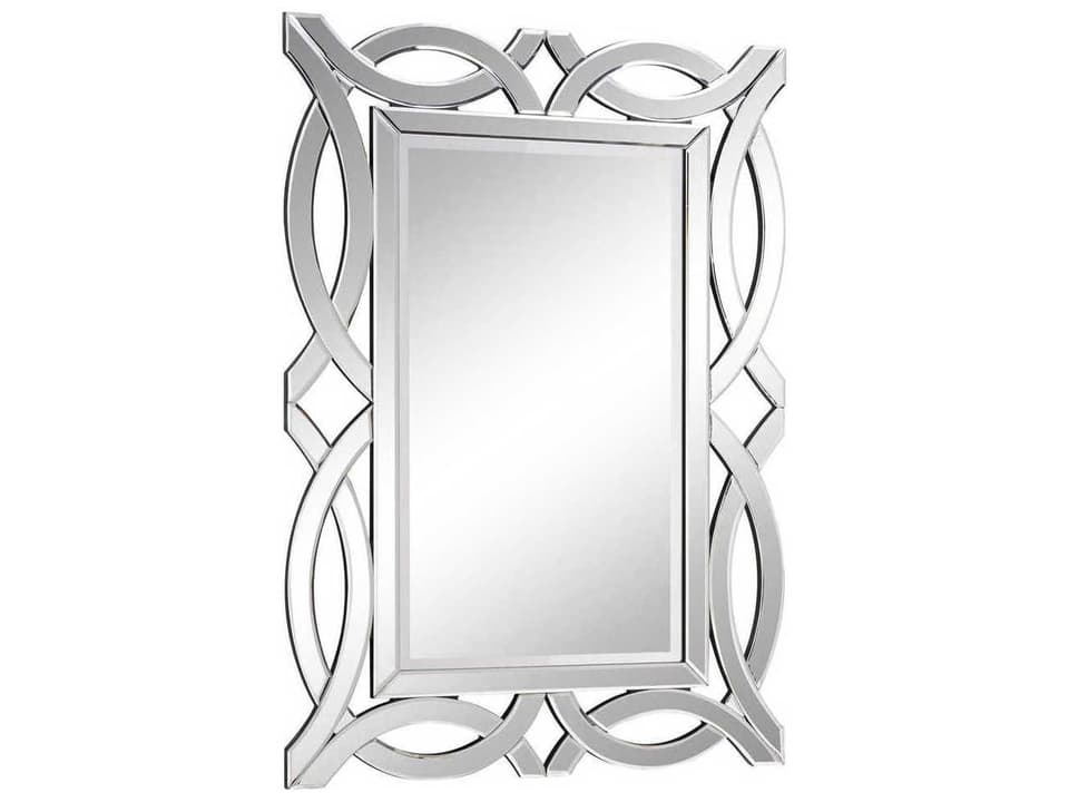 Modern Collection Clear Wall Mirror with Beveled Edge