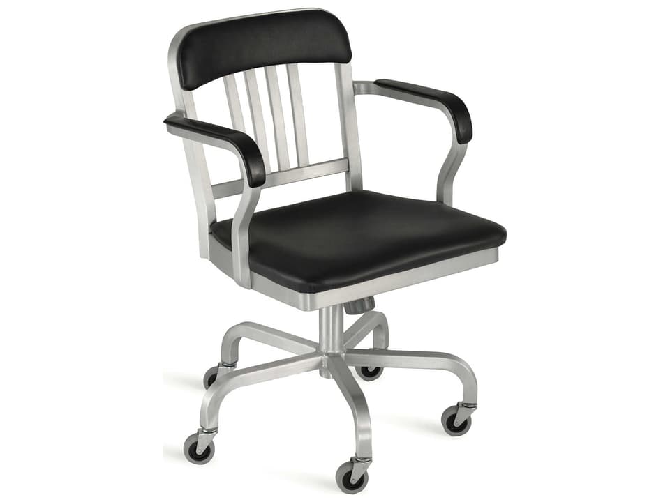 Navy Swivel Computer Office Chair with Adjustable Height