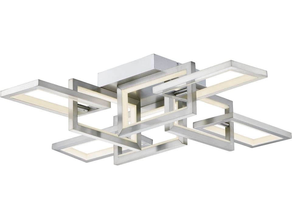 Link LED Flush Mount Satin Nickel Contemporary Ceiling Light