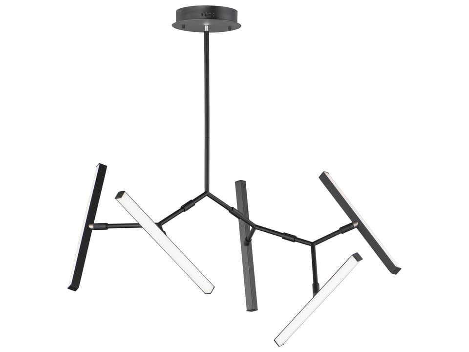 Robotica 5-Light Black LED Geometric Chandelier