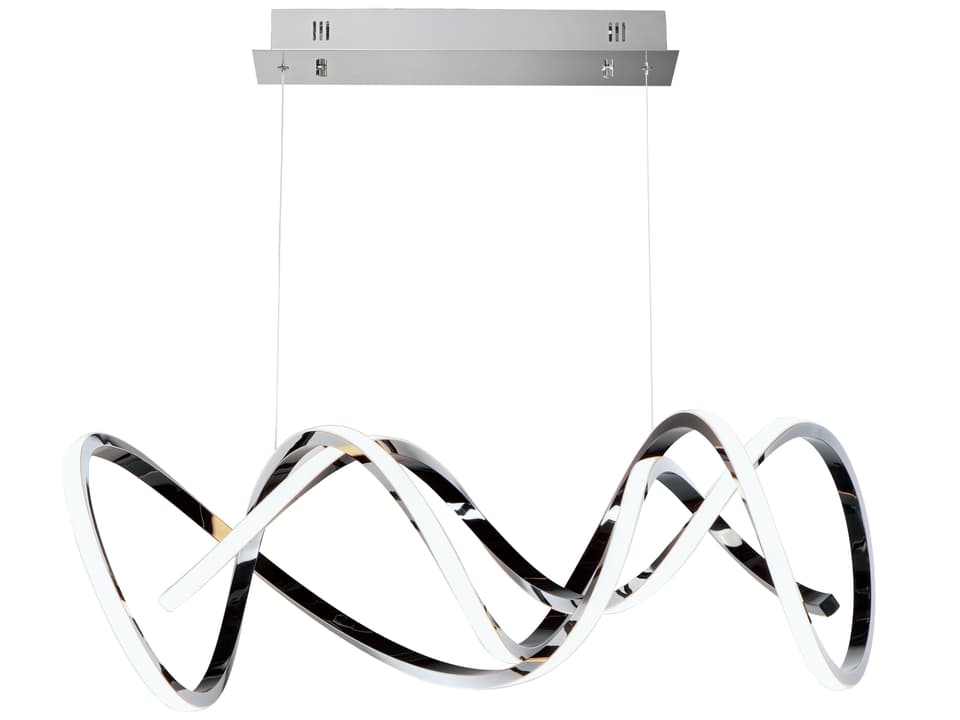 Signature LED Pendant Light Sculptural Black Chrome