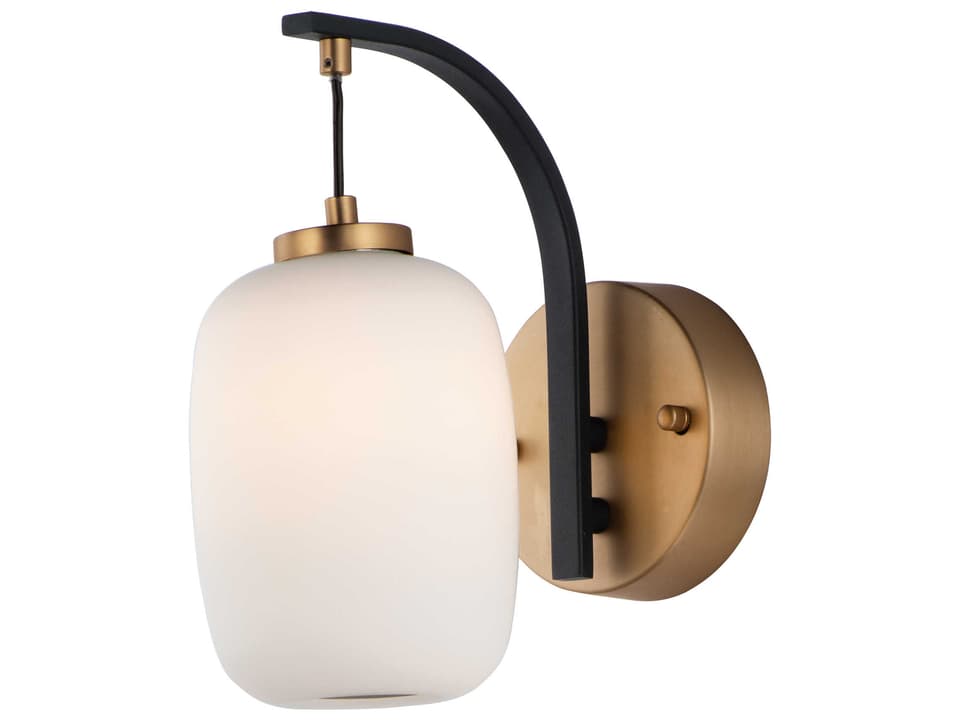 Soji LED Wall Sconce in Black and Gold