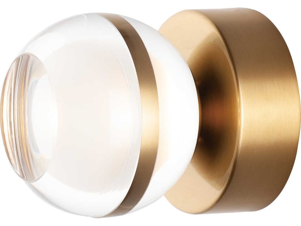 Swank LED Wall Sconce in Natural Aged Brass