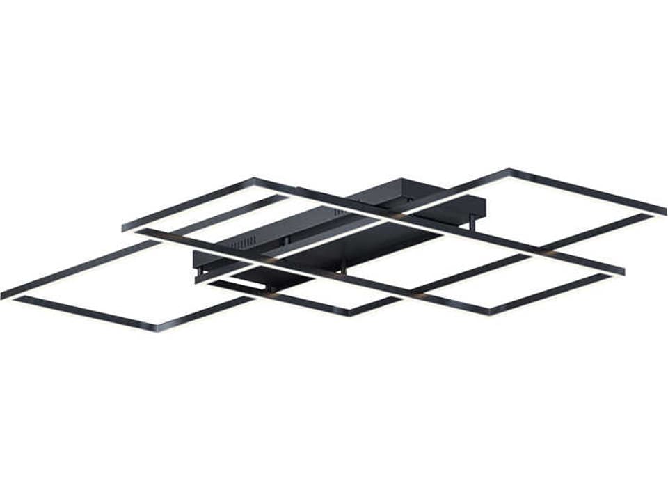 Traverse LED Semi-Flush Ceiling Fixture in Black