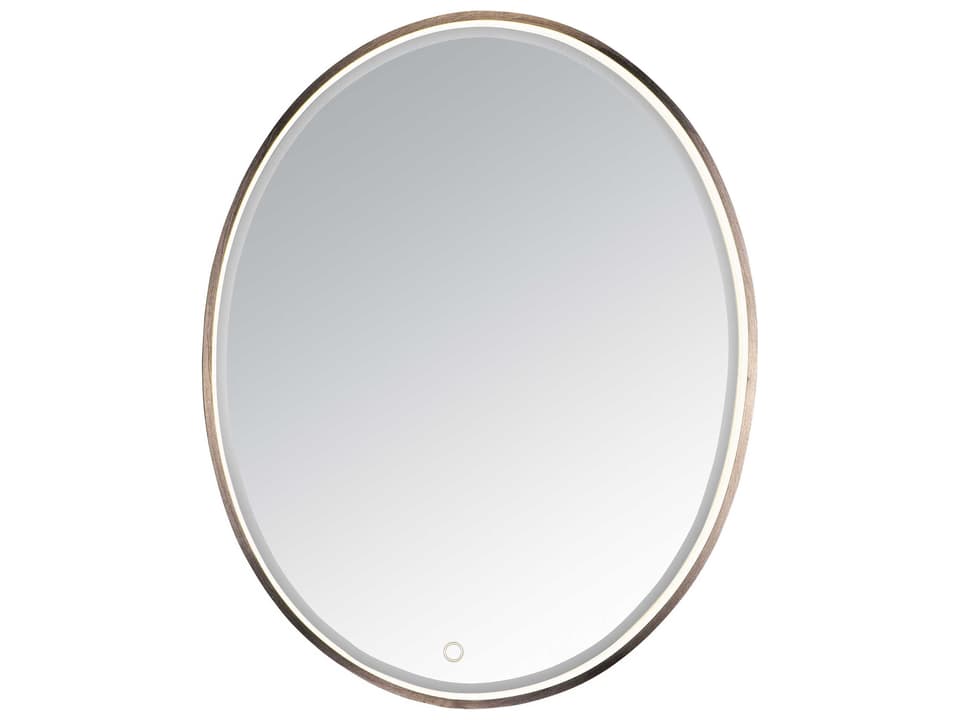 Mirror Oval LED Wall Mirror Anodized Bronze Dimmable