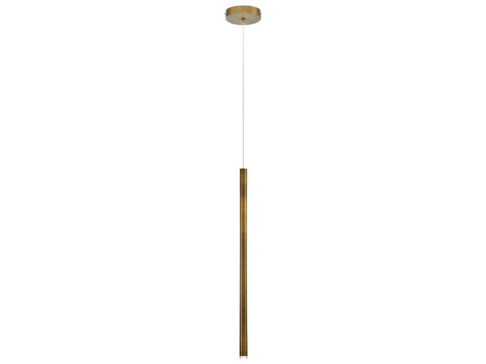 Navada 1-Light Integrated LED Pendant Light in Antique Brass