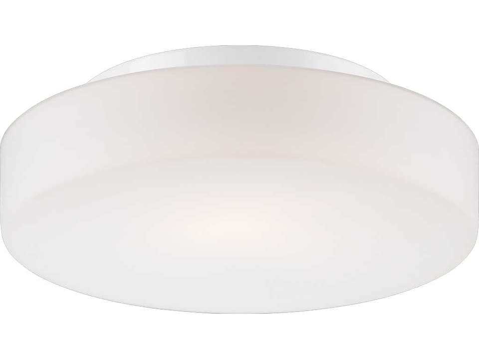 Ramata 1-Light White Round Dimmable Flush Mount