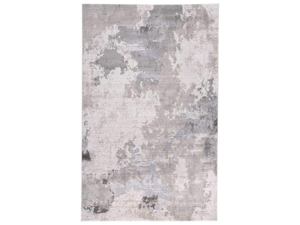 Prasad Distressed Geometric Area Rug in Gray