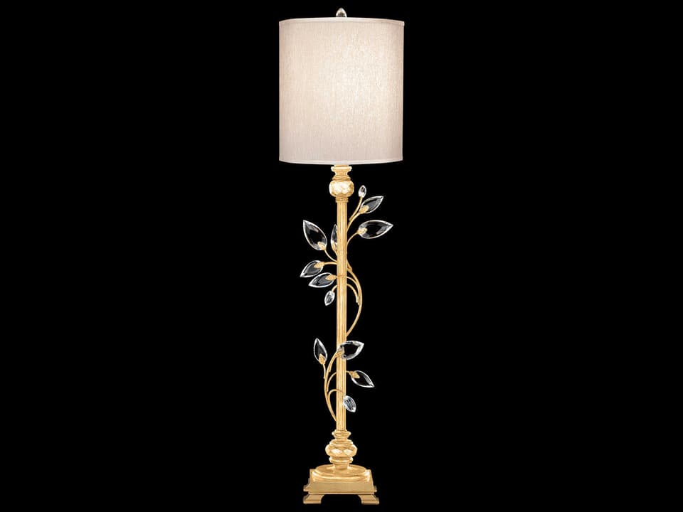 Crystal Laurel Gold Leaf Buffet Lamp
