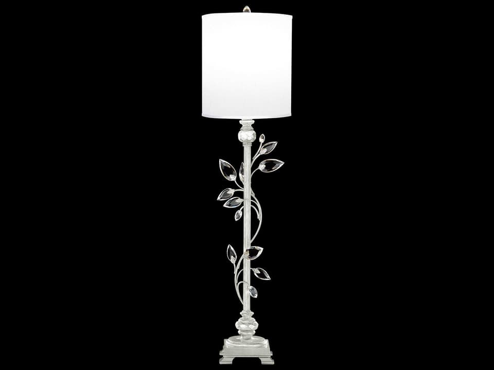 Crystal Laurel Silver Leaf Buffet Lamp