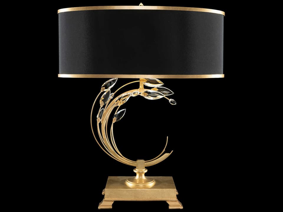 Crystal Laurel Gold Leaf Buffet Lamp