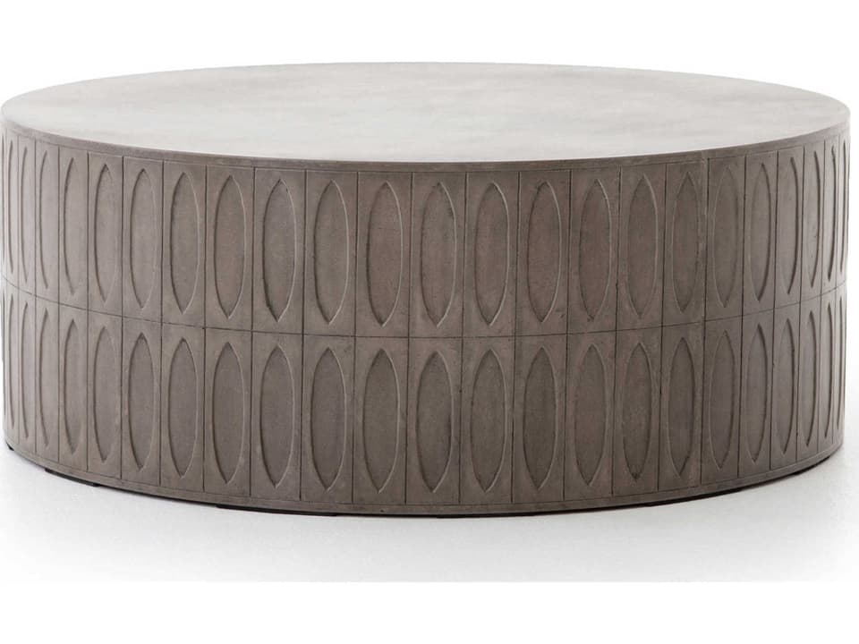 Globetrotter Colorado Round Concrete Coffee Table in Dark Grey