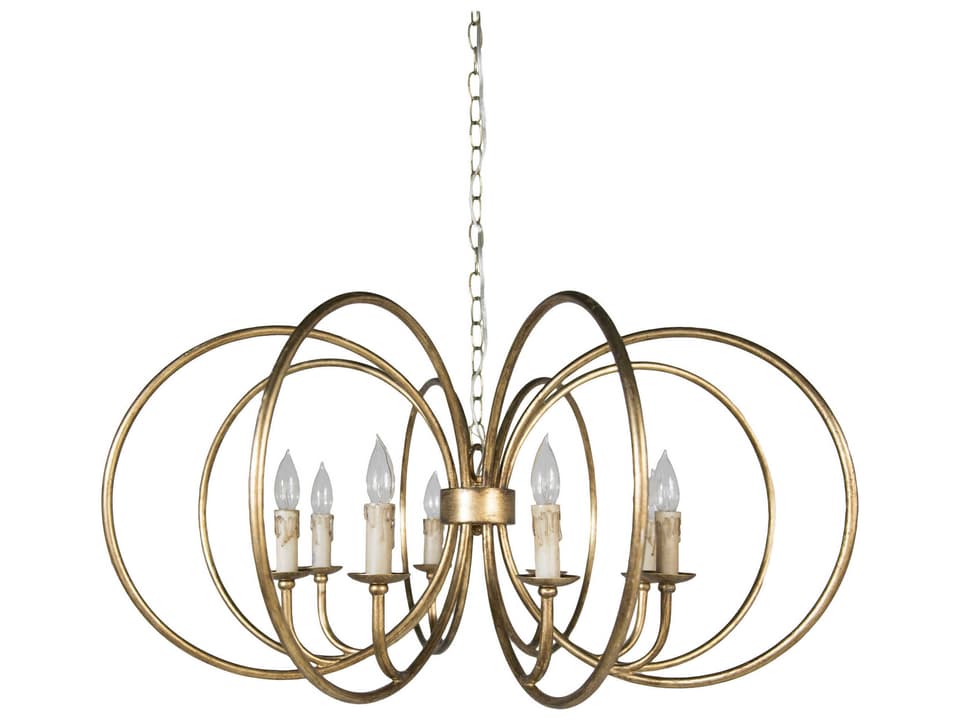 8-Light Alta Chandelier in Antique Gold