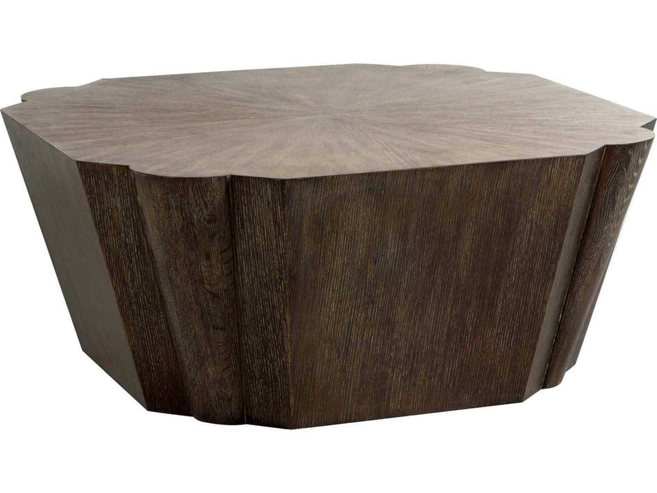 Kenwood Square Wood Coffee Table in Dark Gray Cerused Oak and Brushed Gray Oak