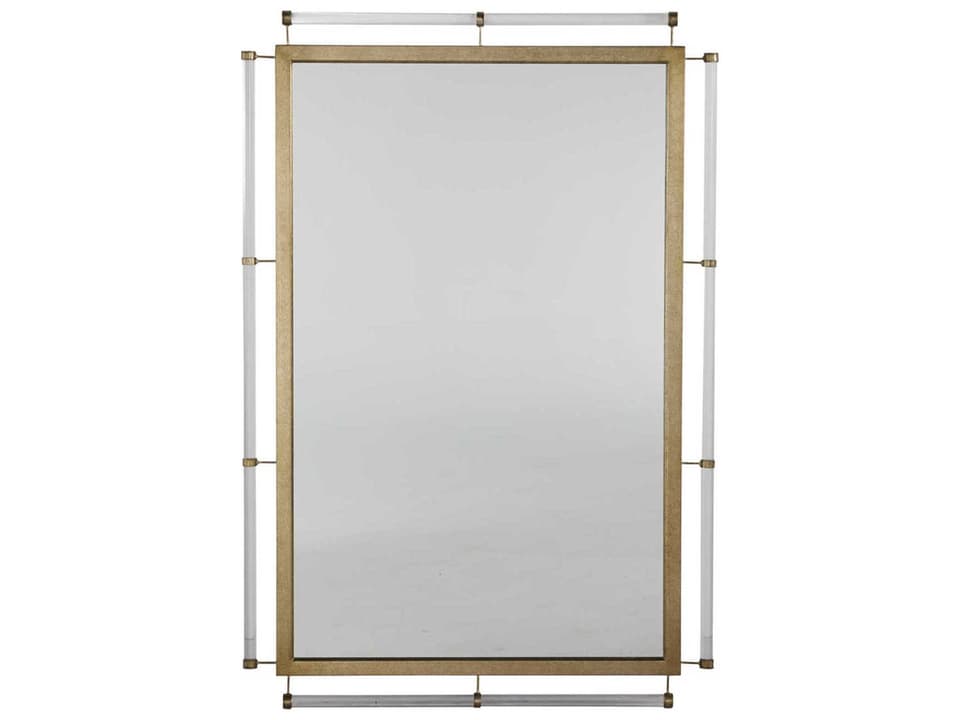 Diana Rectangular Wall Mirror in Champagne Silver with Acrylic Rods