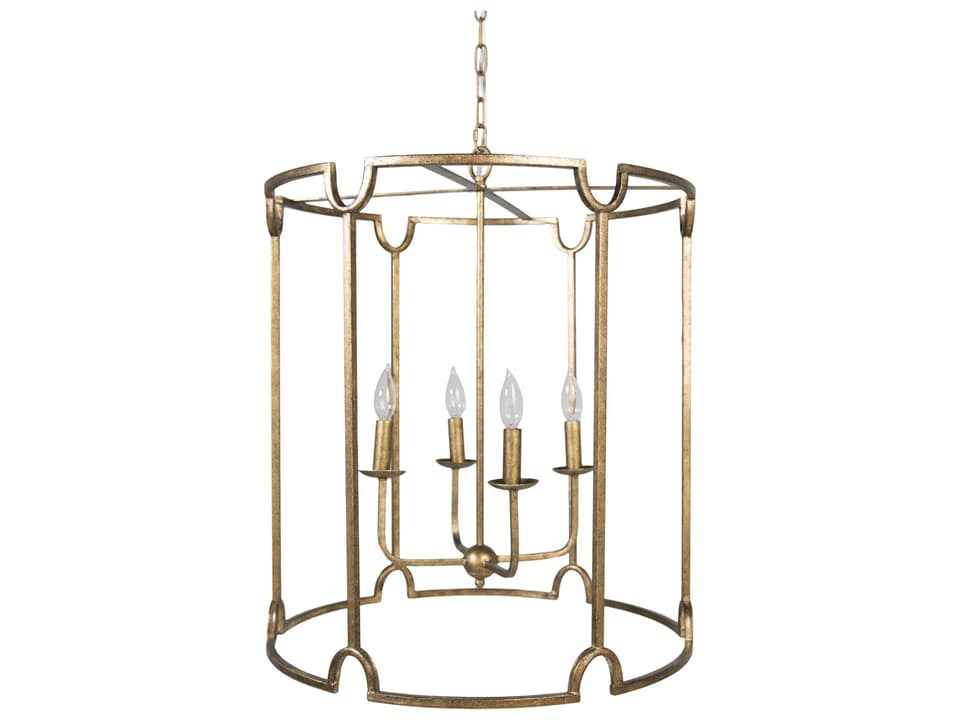Stella 4-Light Ashwell Gold Chandelier with Horseshoe Accents