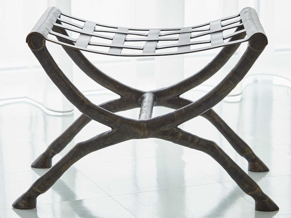 Giddy Up Bronze Accent Bench