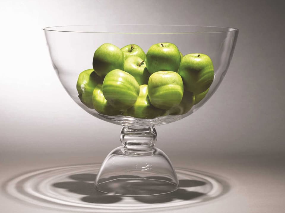 Grande Footed Decorative Bowl in Clear Glass