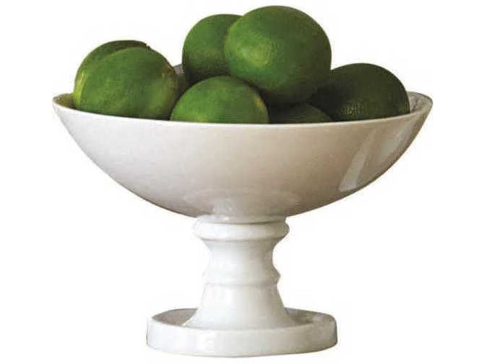 White Pedestal Decorative Bowl