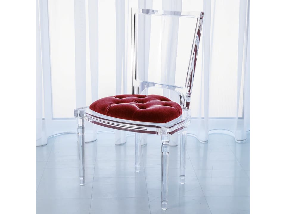 Marilyn Clear Acrylic Upholstered Side Dining Chair