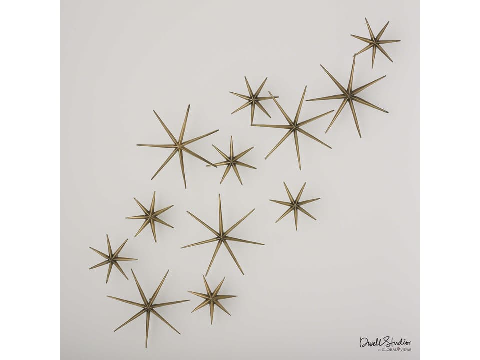 Etoile 12-Piece Brass Star Wall Decor Set