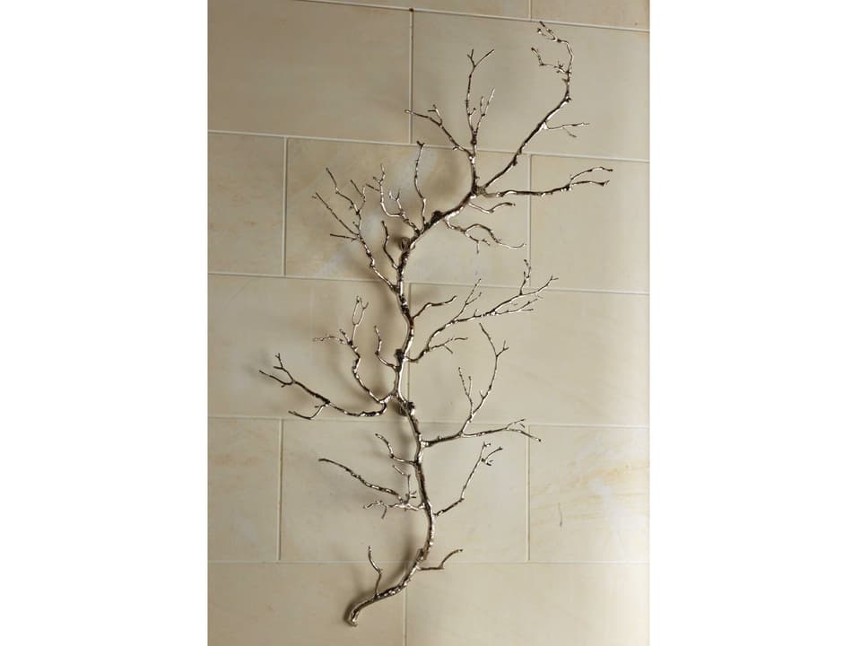 Twig Wall Art Nickel Finish Decorative Wall Hanging