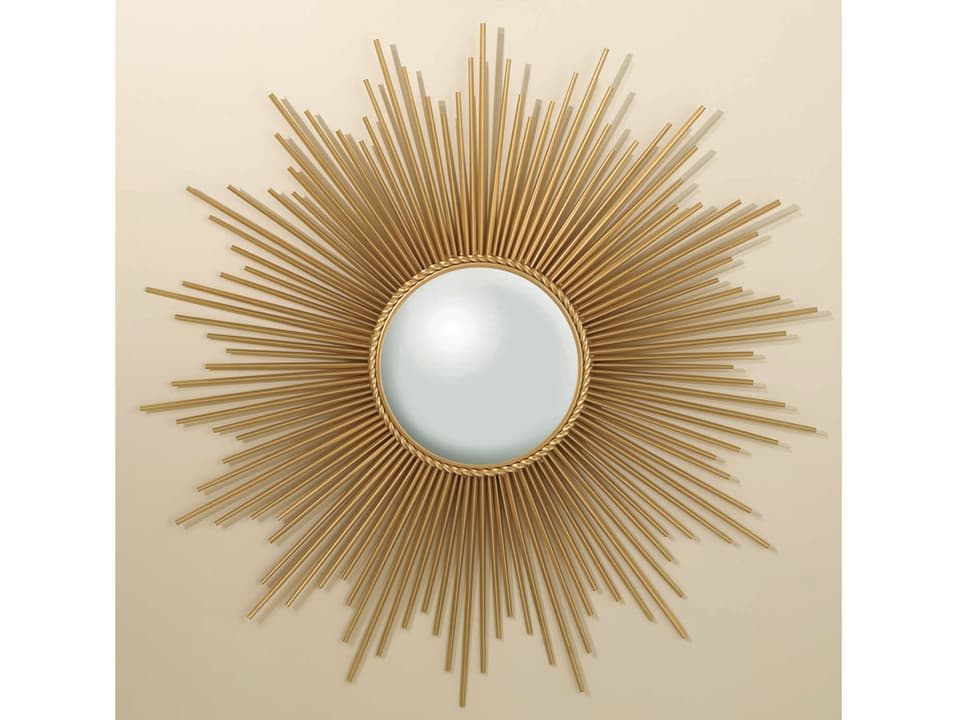 Sunburst Star Wall Mirror in Gold Finish