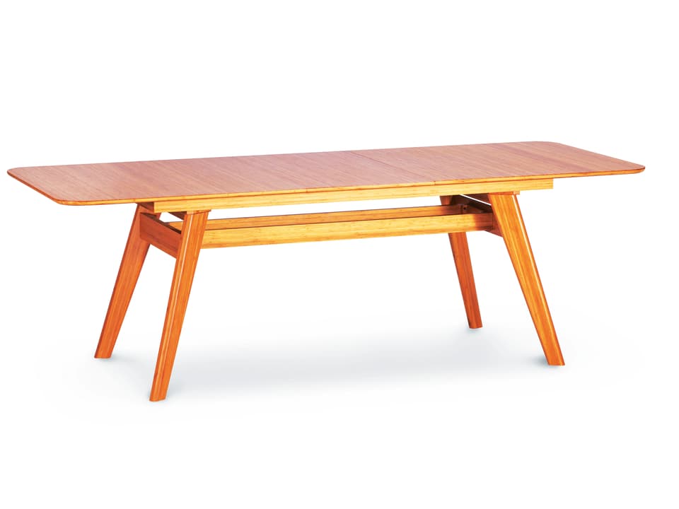 Currant 72-92 Inch Extendable Dining Table in Caramelized Bamboo