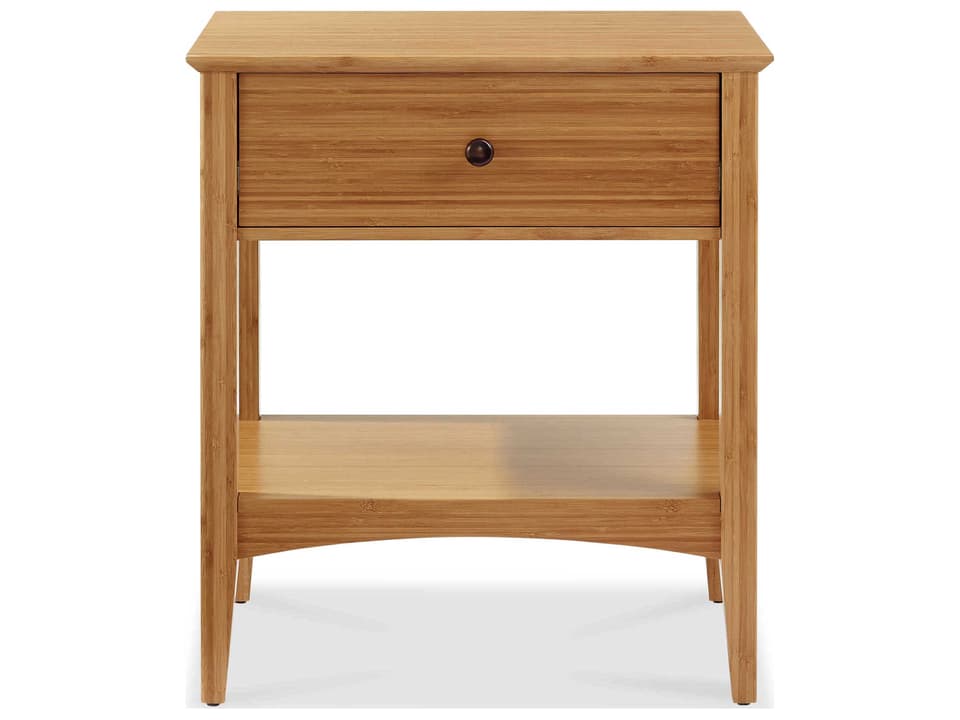 Willow 1-Drawer Nightstand in Caramelized Solid Bamboo