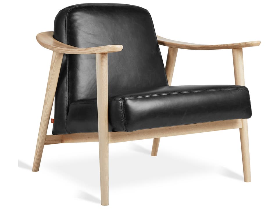 Baltic Leather Accent Chair Nordic Inspired Design