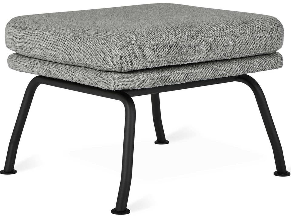 Tallinn Copenhagen Iron Gray Upholstered Ottoman