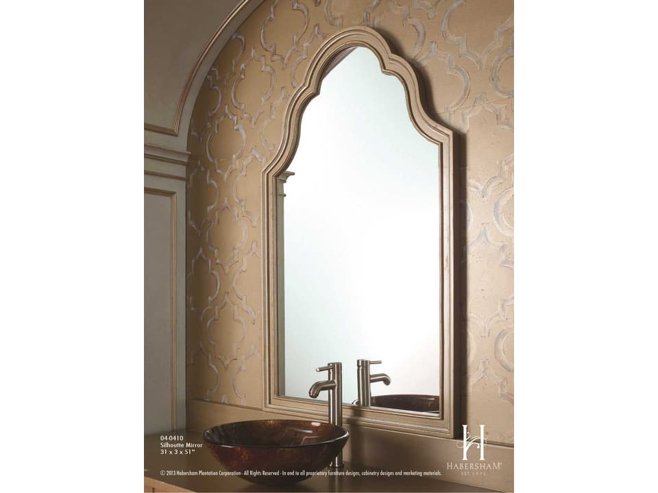 Silhouette Wall Mirror with Arched Top