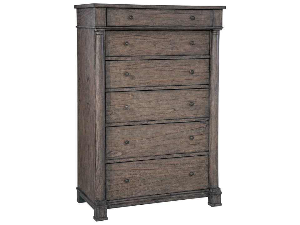 Lincoln Park 6-Drawer Accent Chest in Weathered Gray Finish