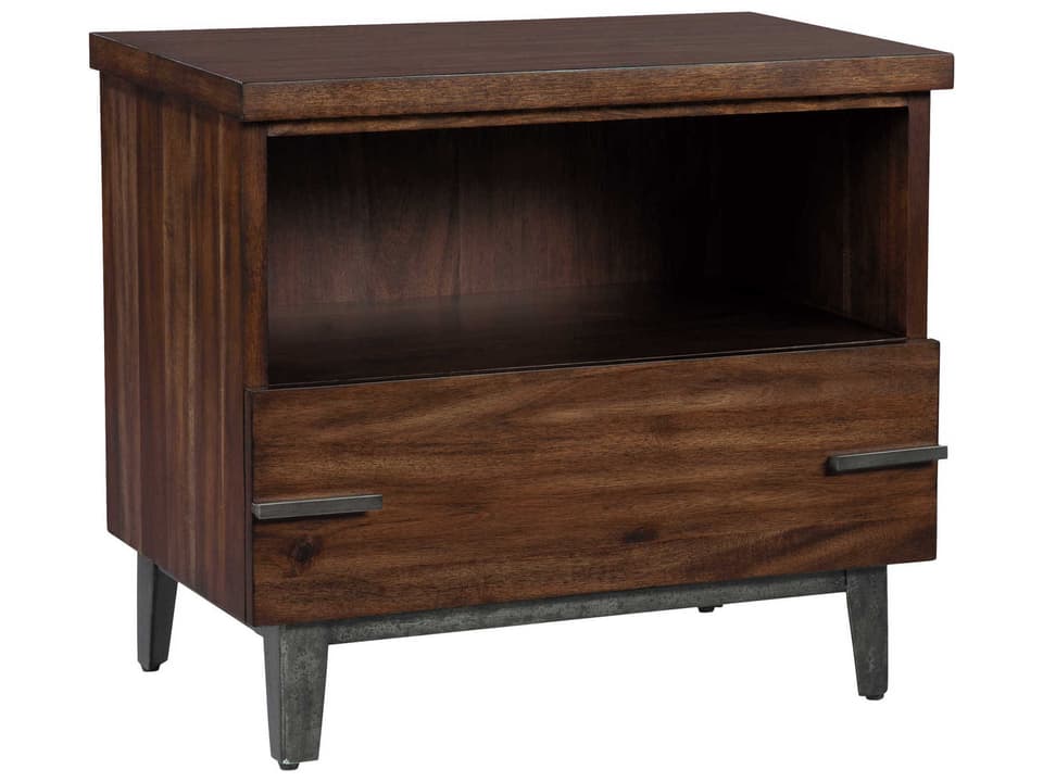 Monterey Point 1-Drawer Nightstand in Deep Brown