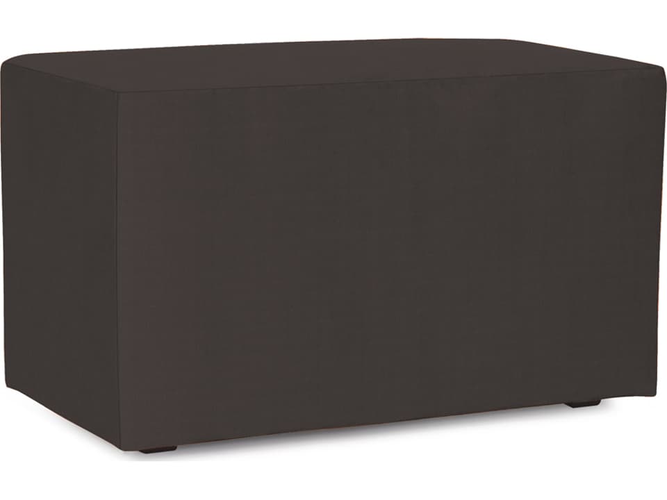 Seascape Resin Cushion Bench with Sunbrella Cushions in Charcoal