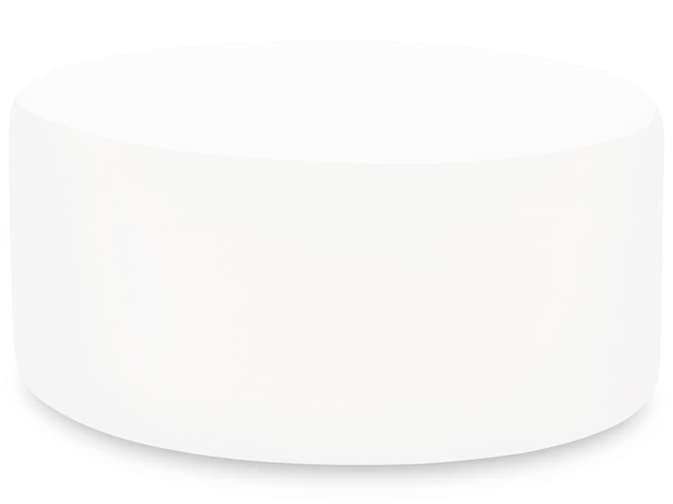 Seascape 36-Inch Round Resin Ottoman with Sunbrella Cushion in Natural