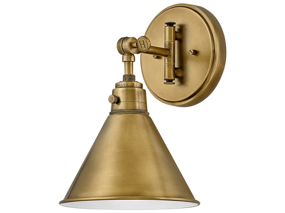 Arti 1-Light Swing Arm Wall Sconce in Heritage Brass